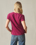 Women's Classic Cotton V-Neck Tee - Beet Red